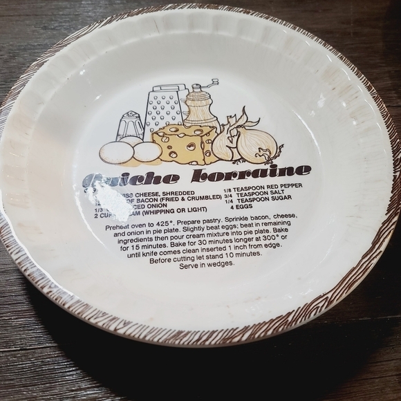 Vintage 80s 1982 Royal China by Jeanette Quiche Lorraine Baking Dish - Picture 2 of 10